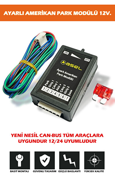 Asel AYARLI AMERİKAN PARK MODÜLÜ OTO-MOTO TÜM ARAÇLARA UYUMLU 12V CAN-BUS ARIZA IŞIĞI YAKMAZ