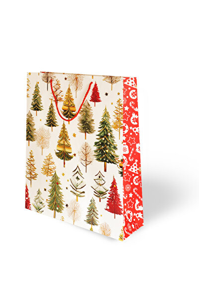 EXİZTİCARET 31X40 Luxury Cardboard Bag Foil Printed -New Year Themed-Model 2