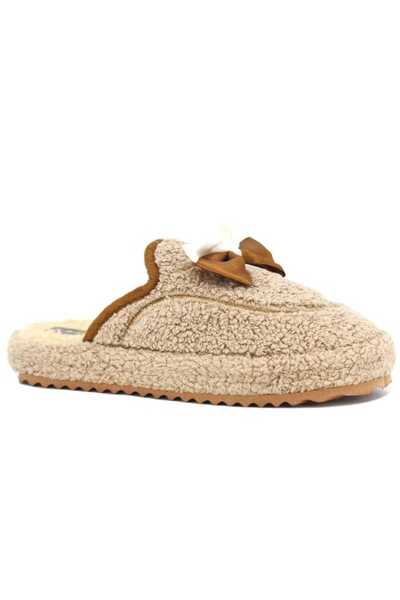 ARMÜZ Γυναικείες χειμερινές βελούδινες παντόφλες σπιτιού – Λεπτομέρεια με φιό...