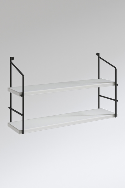 Kenzlife mutfak banyo duvar rafı junzi mat beyaz suntalam 040(Y)*60(G)*15(D)2 katlı