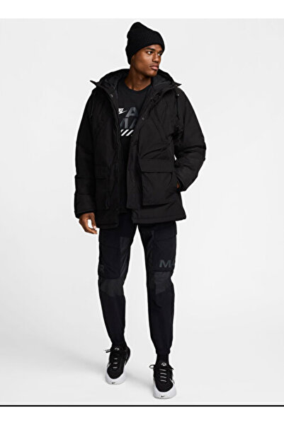 Nike Siyah Erkek Normal Düz Mont FZ0869-010 NK CLUB TF PARKA