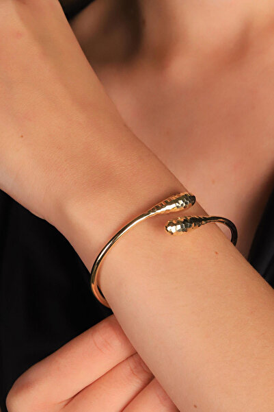 GÜLENLER ALTIN 14 Ayar Altın Kristal Damla Kelepçe