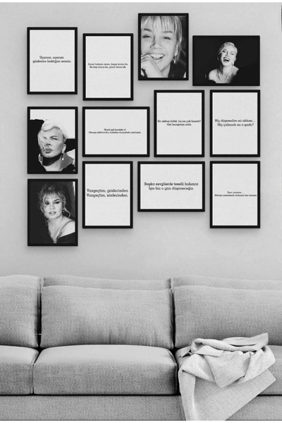 TABLOX Pictură din lemn MDF Sezen Aksu, 12 piese