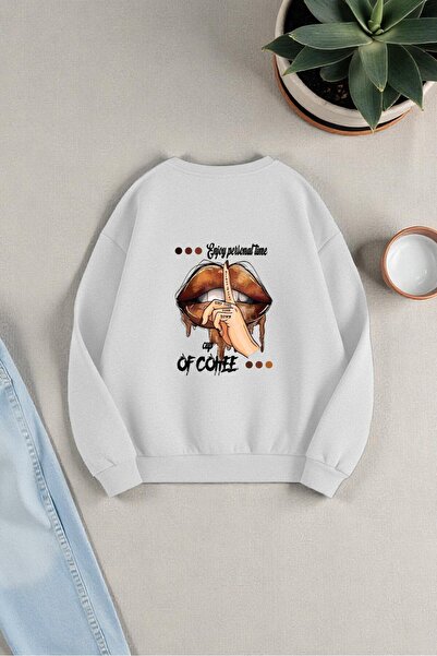 uyguntarz Unisex Enjoy Personel Time Design Printed Crew Neck Sweatshirt