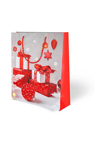 EXİZTİCARET 26X32 Luxury Cardboard Bag Foil Printed -New Year Themed-Model 4