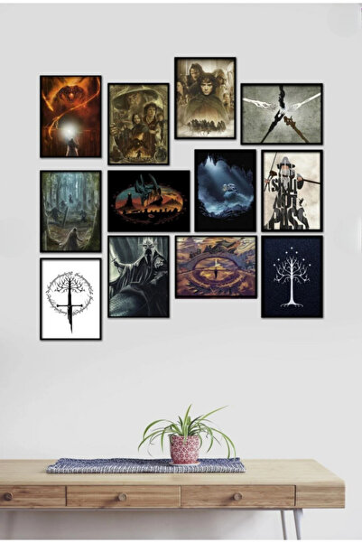 TABLOX Yüzüklerin Efendisi 12 Parça MDF Tablo