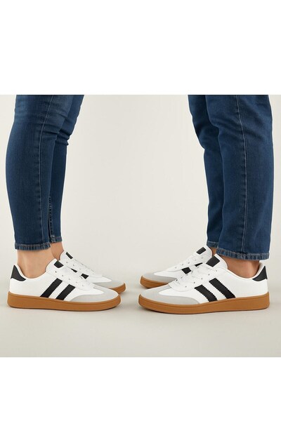 Altın Adım Unisex Model Women's and Men's Striped New Season Sports Shoes Sneaker