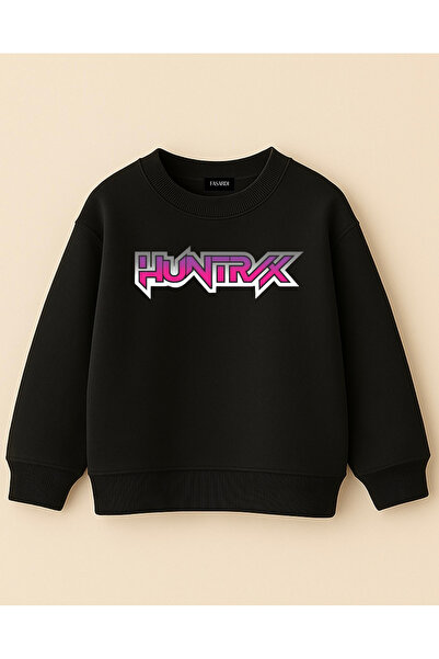 fasardi K-pop Demon Hunters Huntrix Zoey Rumi Mira Față Spate cu imprimeu Fără șardon supradimensionat Fete Swea tricou