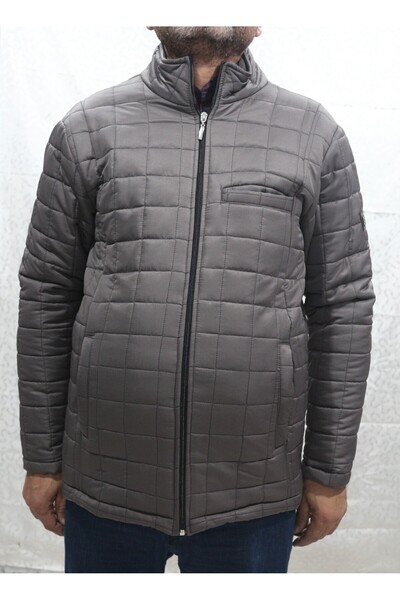 Bilgiçler Men's grey hooded jacket.