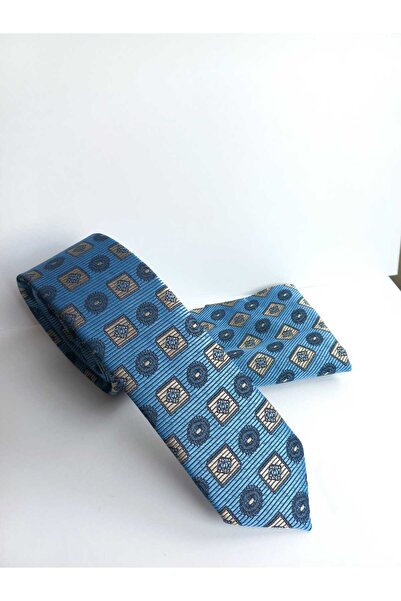 Kravatistan 5.5 cm Patterned Thin/Slim Tie and Handkerchief Set