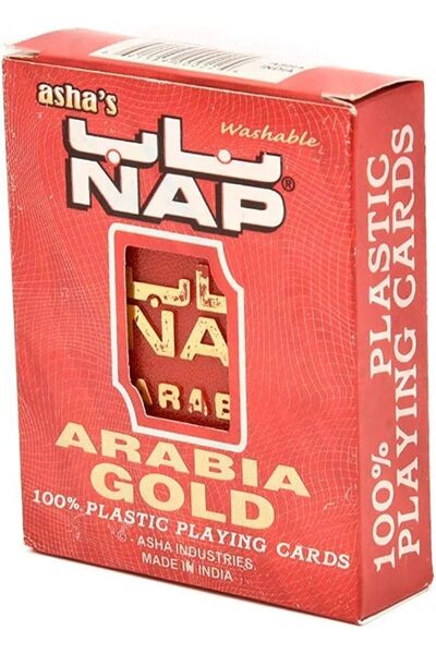 NAP بطاقة لعب بلاستيكية ذهبية عربية
