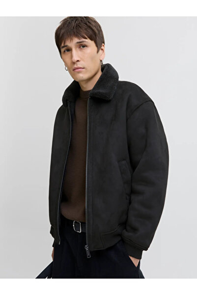 Jack & Jones Jprbluluke Bomber Jacket Sn Jachetă pentru bărbați cu detaliu de blană pe guler 12282444