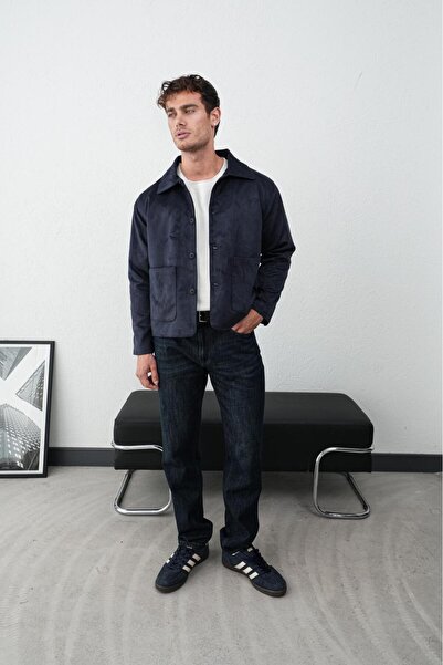 TÜZeMEN Buttoned Nubuck Coat with Pockets