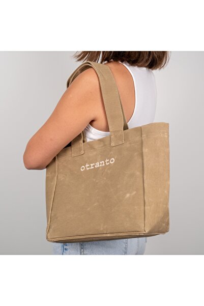 Otranto Company Nova Mumlu Kanvas Çanta - Çöl Kumu