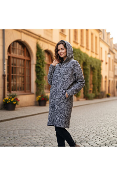 ihaoo Gray coat with loops and pockets