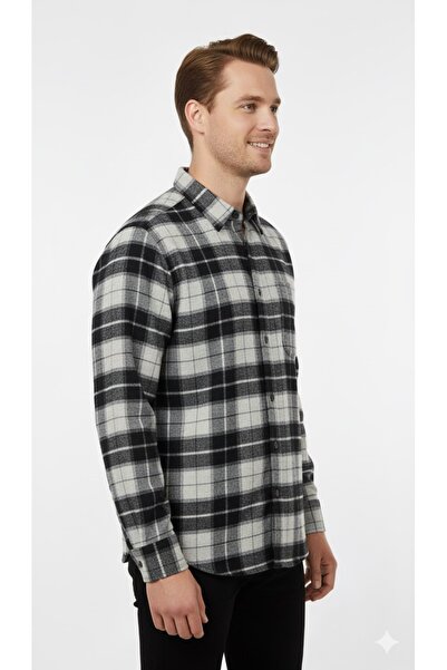 ModaPlaza Мъжка класическа риза с тартан Flamel 8020
