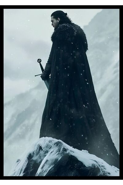 BONANZA Jon Snow - Game of Thrones Dizi Ahşap Poster