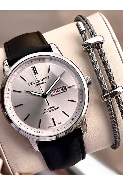 Lee Cooper Italian Design Bracelet Gift 2 Years Warranty 5 Atm Men's Wristwatch Elc.08235.351