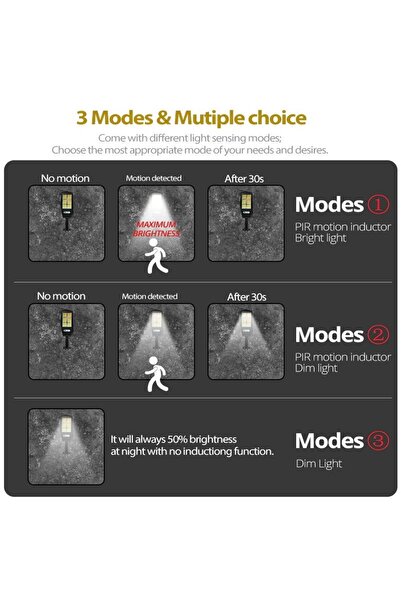 Flippy Lampă stradală solară cu telecomandă, 36x11.5 cm, 108 LED-uri COB, 2592 lm, 21.6W, IP65