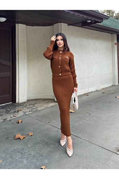 ikomteks Thessaloniki Knitted Buttoned Double Suit