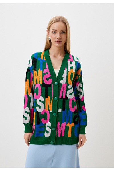 EKİNORA Triko Oversiz Etnik Desen Hırka