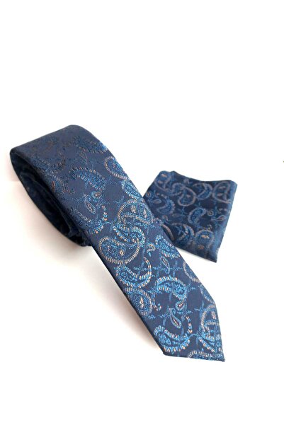 Kravatistan 5.5cm Paisley Pattern Thin/Slim Tie Handkerchief Set