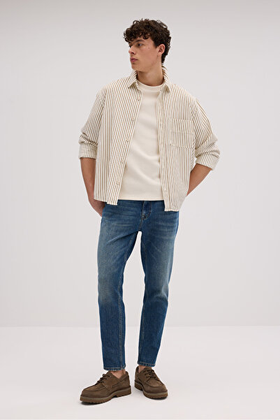 MINCHETTO Tapered D275 Casual Men's Tapered Carrot Stretch Jeans Regular Wais...