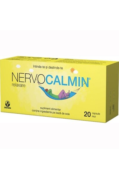 BİOFARM Supliment alimentar Nervocalmin® Relaxare, 20 capsule moi