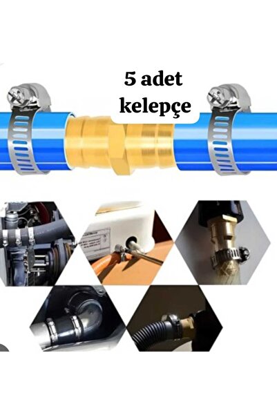 ÇEÇEN HOME 5 металевих регульованих хомутів для шлангів 40-60 з'єднання для ш...