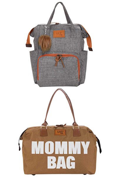 Yerli Baby Mother Baby Care Backpack with Thermal Bottle and Mommy Bag Mother Baby Care Bag Set of 2