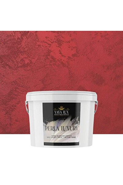 YaYa Color Luxury Decorative Paint, Perla Luxury with Pearl Flakes, Cherry Red, 2 Liters