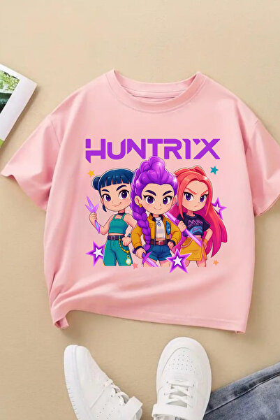 MECH BUTİK Tricou Huntrix cu imprimeu roz pentru fete tricou