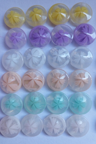 Kent Pazarı Κουμπί για βρεφικό γιλέκο 6 χρώματα 30 τεμάχια Διάμετρος: 14 χιλ.