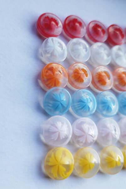 Kent Pazarı Κουμπί για βρεφικό γιλέκο 6 χρώματα 30 τεμάχια Διάμετρος: 14 χιλ.