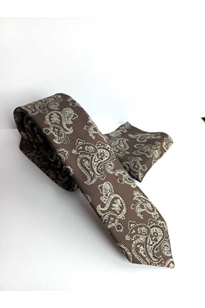 Kravatistan 5.5cm Paisley Pattern Thin/Slim Tie Handkerchief Set