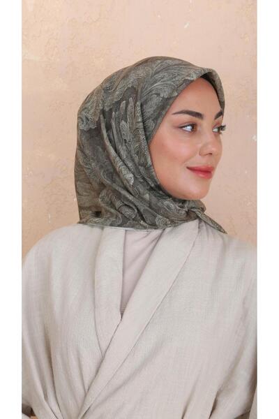 locella Soft Pamuk Eşarp Haki Yeşil-1