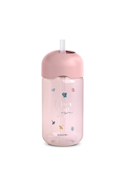 Suavinex Drip-free water bottle, Bears, 340 ml, pink,