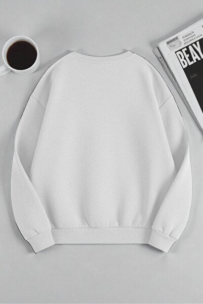 uyguntarz Unisex-Sweatshirt mit Leopardenmuster und bedrucktem Rundhalsausschnitt