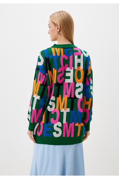 EKİNORA Triko Oversiz Etnik Desen Hırka