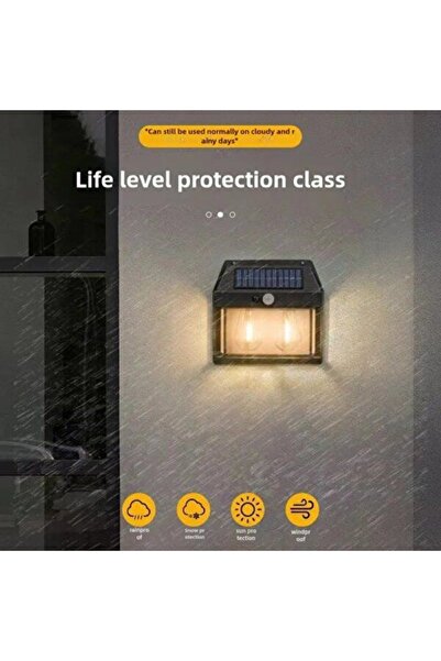 SmartElectro Set of 4 Dual LED Solar Lamps with Motion Sensor, 24W, 480 lm, 3 Lighting Modes, Rechargeable