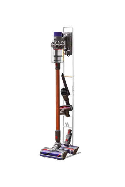 Asgard Grup Vertical White Color Vacuum Cleaner Stand Compatible with Dyson V15 - V12 - V11 - V10 - V8 - V7 - V6