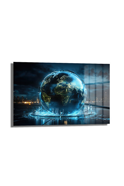 GLAZELLA Dijital Dünya Cam Tablo