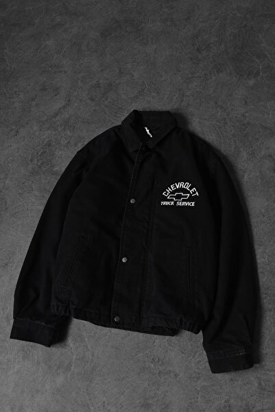 Slatra Чоловіча чорна куртка-бомбер з вишивкою