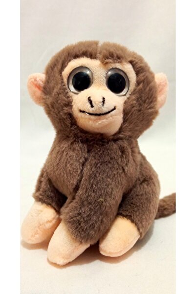 Pufline Sevimli Maymun Peluş Oyuncak Anahtarlık Ve Çanta Süsü (Kuyruk Dahil 15 cm)