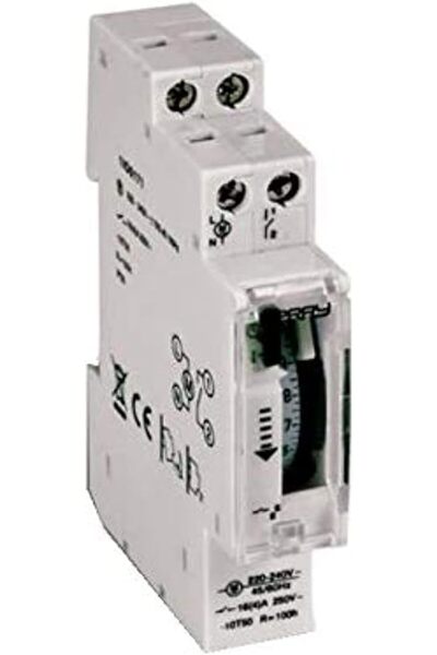Perry 24-Hour Timer Switch with Tappets & Charge Reserve, 230 VAC, Made in Italy
