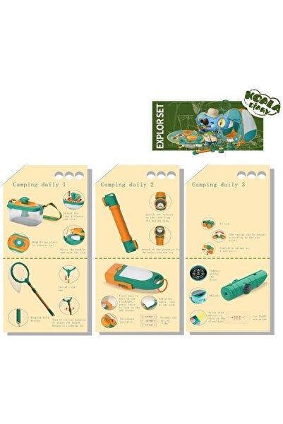 dalip Little Explorer Outdoor Camping Set — 3 accessories, 9 play utensils, 8 insect books, 3+ yrs