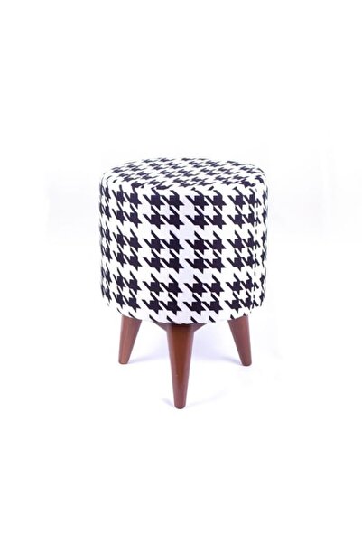 Smartness Makyaj Masası Pufu Dekoratif Ayak Uzatma Pufu Yuvarlak Puf