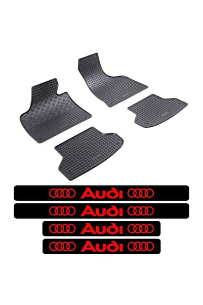 Rigum Covorașe de cauciuc Audi A3 8P (05.2003–01.2013) cu 4 autocolante de pr...