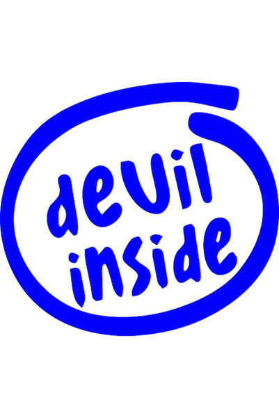 Oracal Car sticker ''Devil inside'', 15x14 cm, blue