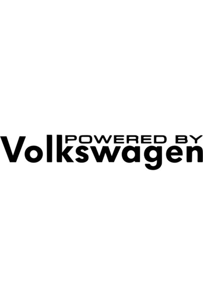 Oracal Car sticker "Powered by volkswagen", 20cm, black